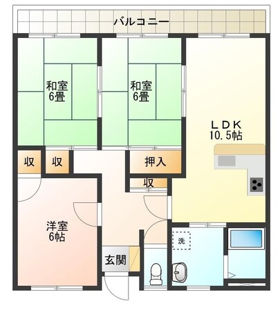 阿南駅 徒歩5分 2階の物件間取画像